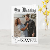 WEDDING EDITION Newspaper | folded card カード (黄色い花)