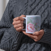 Wedding & Eid | Pink Peony & Sage Green Jumbo Mug ジャンボコーヒーマグカップ