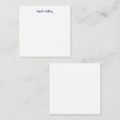 Wedding Elegant Creative Classical Blue White ノートカード (正面/裏面)