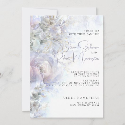 Wedding | Elegant Peonies 招待状 (正面)