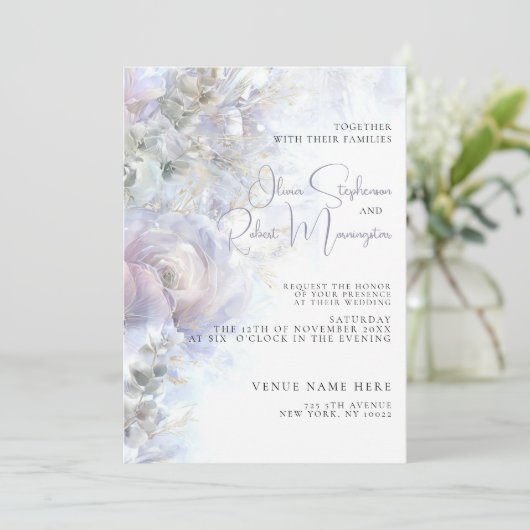 Wedding | Elegant Peonies 招待状 (スタンド正面)