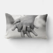 Wedding/Engagement Date Lumbar Throw Pillow ランバークッション (正面)