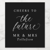 Wedding Engagement Party Cheers to the Future ワインラベル (シングルラベル)
