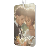 Wedding engagement photo love couples names date カーエアーフレッシュナー (左)