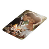 Wedding engagement photo love couples names date マグネット (左側)