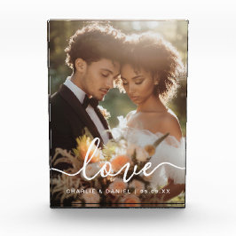 Wedding engagement photo love names date display フォトブロック