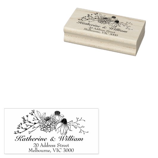 Wedding Envelope return address stamp ラバースタンプ (押印)