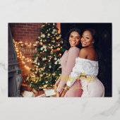 Wedding Exclusive Whimsical Golden Script 2 Photos 箔シーズンカード (正面)