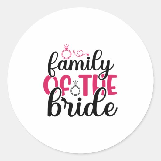 Wedding Family Of The Bride ラウンドシール (正面)