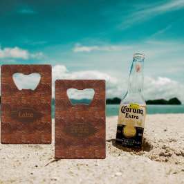 Wedding Faux Tooled Leather Look クレジットカード栓抜き