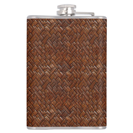 Wedding Faux Tooled Leather Look フラスク (裏面)