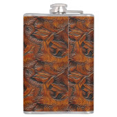 Wedding Faux Tooled Leather Look フラスク (裏面)