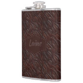 Wedding Faux Tooled Leather Look フラスク (左)