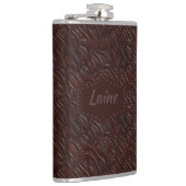 Wedding Faux Tooled Leather Look フラスク (右)