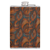 Wedding Faux Tooled Leather Look フラスク (裏面)