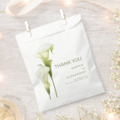 Wedding Favor Bags "Delicate Calla Lilies" フェイバーバッグ (クリップ留めされた状態)