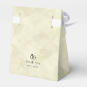 Wedding Favor Box with Ginko Leaves and Names フェイバーボックス (裏面サイド)