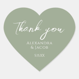 Wedding Favor Labels Elegant Typography ハートシール