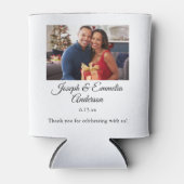 Wedding Favor Photo Can Cooler Couple Photo, Names 缶クーラー (正面)