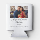 Wedding Favor Photo Can Cooler Couple Photo, Names 缶クーラー (裏面)
