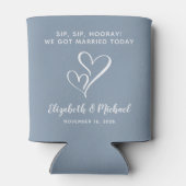 Wedding Favor Sip Sip Hooray ダスティブルー 缶クーラー (裏面)