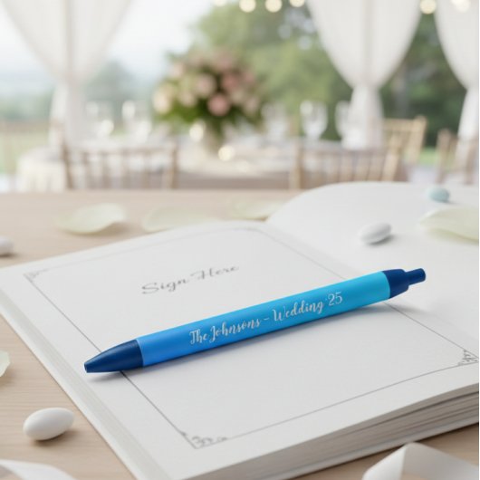 Wedding favors, monogrammed gifts 黒ボールペン