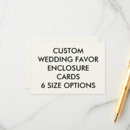 Wedding Favour Enclosure Cards - Felt Ecru エンクロージャーカード