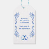 Wedding Favour Gift Tag Blue Sapphire Bells ギフトタグ (裏面)