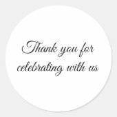 Wedding favour sticker ラウンドシール (正面)