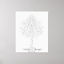 Wedding Fingerprint Tree Guest Book Alternative キャンバスプリント