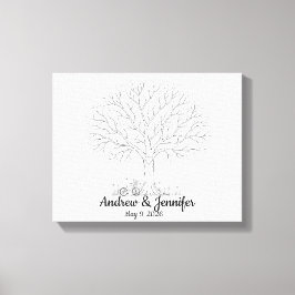 Wedding Fingerprint Tree Guest Book Alternative キャンバスプリント