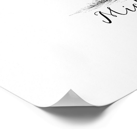 Wedding Fingerprint Tree Guest Book Alternative ポスター (角)