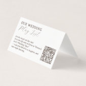Wedding Flight Travel QR Code Playlist (正面)