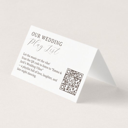 Wedding Flight Travel QR Code Playlist (正面)