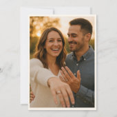  Wedding Floral Crest with Monogram and Photo 招待状 (裏面)