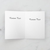 Wedding Floral Frame With Bride And Groom カード (内部)