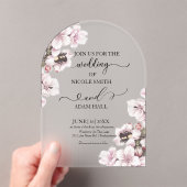 Wedding Floral Invitation アクリル招待状 (インサイチュ (ポータブル))