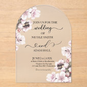 Wedding Floral Invitation アクリル招待状 (正面)