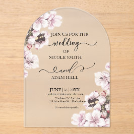 Wedding Floral Invitation アクリル招待状