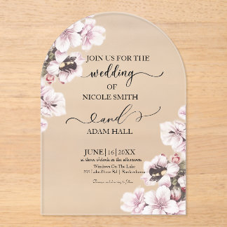 Wedding Floral Invitation アクリル招待状