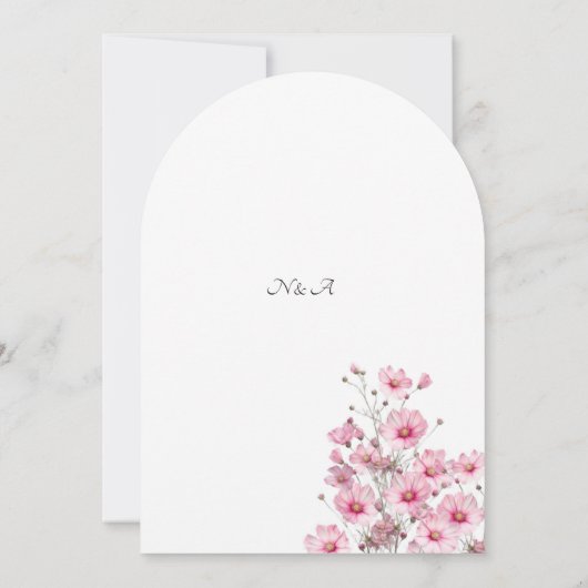 Wedding Floral Invitation 招待状 (裏面)