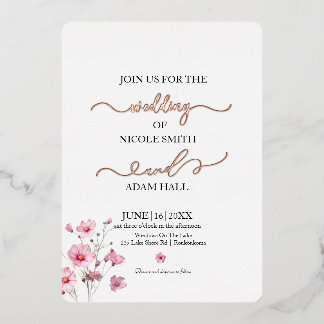 Wedding Floral Invitation 箔招待状