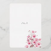 Wedding Floral Invitation 箔招待状 (裏面)