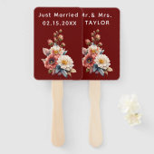 Wedding Floral Monogram  ハンドファン (正面&裏面)