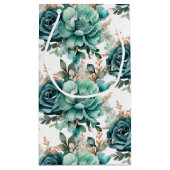 Wedding Floral Print Gift Bag スモールペーパーバッグ (裏面)