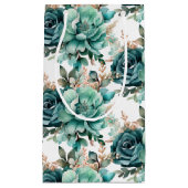 Wedding Floral Print Gift Bag スモールペーパーバッグ (正面)