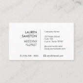 Wedding Florist Business Card 名刺 (裏面)