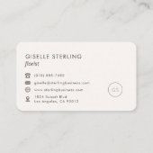 Wedding Florist Feminine Professional 名刺 (裏面)