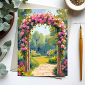 Wedding Flower Arch | Watercolor Marriage Card