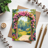 Wedding Flower Arch | Watercolor Marriage Card